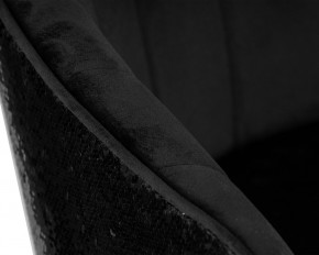 Стул барный DOBRIN DARCY BLACK SHINY, черный велюр с черно-золотыми пайетками в Тавде - tavda.ok-mebel.com | фото 9