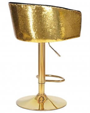 Стул барный DOBRIN DARCY GOLD SHINY, черный велюр с золотыми пайетками в Тавде - tavda.ok-mebel.com | фото 4
