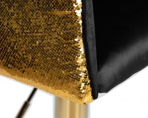 Стул барный DOBRIN DARCY GOLD SHINY, черный велюр с золотыми пайетками в Тавде - tavda.ok-mebel.com | фото 7