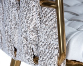 Стул барный DOBRIN EMMA GOLD, белый PU (T-01), белая ткань (F-49) в Тавде - tavda.ok-mebel.com | фото 7