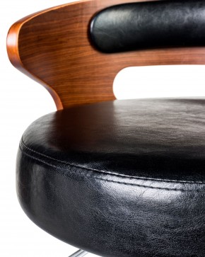 Стул барный DOBRIN FRED BLACK, коричневое дерево, чёрный в Тавде - tavda.ok-mebel.com | фото 6