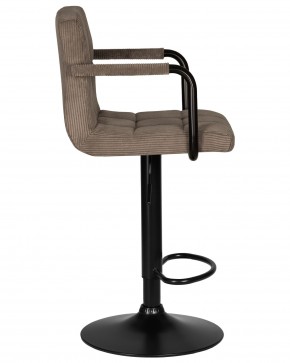 Стул барный DOBRIN KRUGER ARM BLACK, какао вельвет (LAR-E2041-05) в Тавде - tavda.ok-mebel.com | фото 3