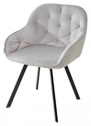 Стул GALE 360 град. поворот. BLUVEL-03 LIGHT GREY, велюр/ черный каркас, М-City в Тавде - tavda.ok-mebel.com | фото