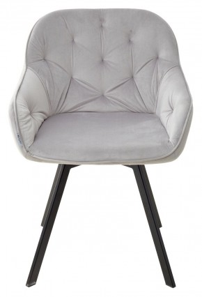 Стул GALE 360 град. поворот. BLUVEL-03 LIGHT GREY, велюр/ черный каркас, М-City в Тавде - tavda.ok-mebel.com | фото 3