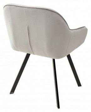 Стул GALE 360 град. поворот. BLUVEL-03 LIGHT GREY, велюр/ черный каркас, М-City в Тавде - tavda.ok-mebel.com | фото 4