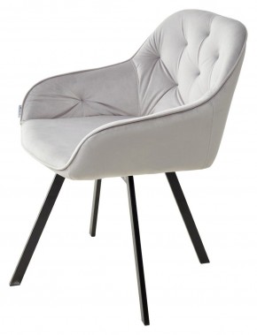 Стул GALE 360 град. поворот. BLUVEL-03 LIGHT GREY, велюр/ черный каркас, М-City в Тавде - tavda.ok-mebel.com | фото 5