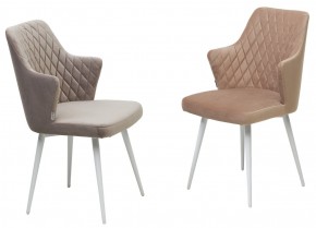 Стул HERMAN 360 град. БЕЖЕВЫЙ #5, велюр / белый каркас М-City в Тавде - tavda.ok-mebel.com | фото 6
