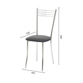 Стул Хлоя А1.01-01 (Стандарт) хром/кожзам (4 шт.) в Тавде - tavda.ok-mebel.com | фото 3