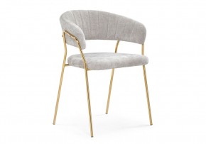 Стул на металлокаркасе Kamelia 1 light gray fabric / gold в Тавде - tavda.ok-mebel.com | фото