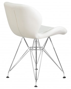 Стул обеденный DOBRIN BUTTERFLY CHROME, ножки хром, цвет белый в Тавде - tavda.ok-mebel.com | фото 4