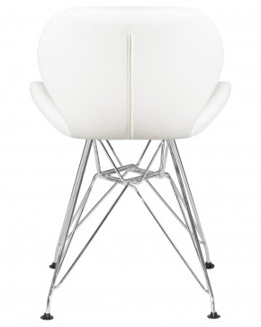 Стул обеденный DOBRIN BUTTERFLY CHROME, ножки хром, цвет белый в Тавде - tavda.ok-mebel.com | фото 5