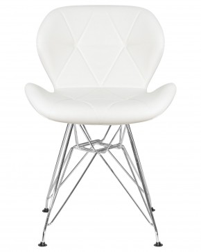 Стул обеденный DOBRIN BUTTERFLY CHROME, ножки хром, цвет белый в Тавде - tavda.ok-mebel.com | фото 6
