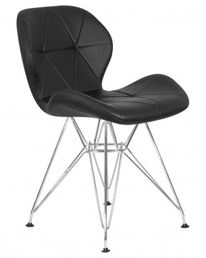 Стул обеденный DOBRIN BUTTERFLY CHROME, ножки хром, цвет чёрный в Тавде - tavda.ok-mebel.com | фото 2