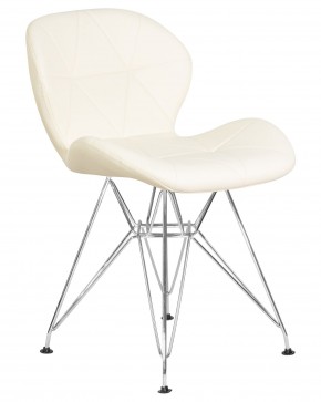 Стул обеденный DOBRIN BUTTERFLY CHROME, ножки хром, цвет кремовый в Тавде - tavda.ok-mebel.com | фото 2