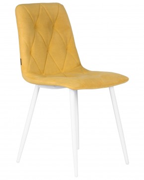 Стул обеденный DOBRIN CHILLY ROMBO, Горчичный Simple 15, основание белый в Тавде - tavda.ok-mebel.com | фото 2