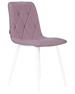 Стул обеденный DOBRIN CHILLY ROMBO, Лавандовый Simple 48, основание белый в Тавде - tavda.ok-mebel.com | фото 2
