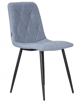 Стул обеденный DOBRIN CHILLY ROMBO, Серо-голубой Simple 26, основание черное в Тавде - tavda.ok-mebel.com | фото 2