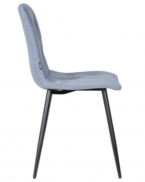 Стул обеденный DOBRIN CHILLY ROMBO, Серо-голубой Simple 26, основание черное в Тавде - tavda.ok-mebel.com | фото 3