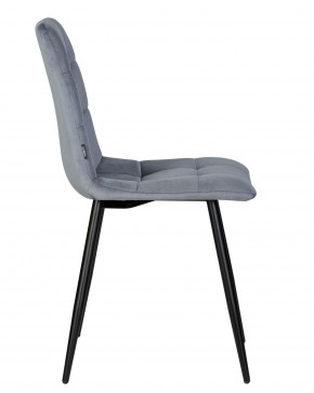 Стул обеденный DOBRIN CHILLY, Серо-голубой Holland 14, основание черное в Тавде - tavda.ok-mebel.com | фото 3