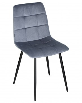 Стул обеденный DOBRIN CHILLY, Серо-голубой Holland 14, основание черное в Тавде - tavda.ok-mebel.com | фото 7