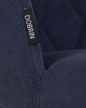 Стул обеденный DOBRIN ROBY, ЭМАЛЬ ЧЕРНЫЙ МУАР велюр Catania Dark Blue в Тавде - tavda.ok-mebel.com | фото 9