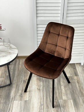 Стул ONION G062-10 шоколадный, велюр/ черный каркас М-City в Тавде - tavda.ok-mebel.com | фото 2