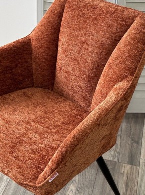 Стул REFLET 3018-09 терракотовый, шенилл / черный каркас, ®DISAUR в Тавде - tavda.ok-mebel.com | фото 4