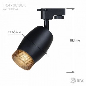 Светильник на штанге Эра  TR51 - GU10 BK в Тавде - tavda.ok-mebel.com | фото 4