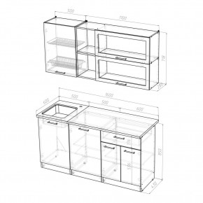 ТАТЬЯНА Кухонный гарнитур Стандарт (1600 мм ) в Тавде - tavda.ok-mebel.com | фото 2