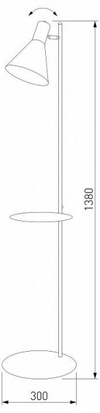 Торшер с полкой TK Lighting Jump 5864 Jump в Тавде - tavda.ok-mebel.com | фото 2