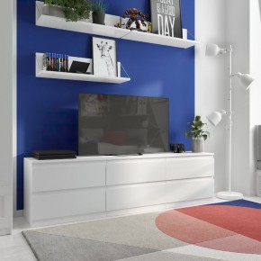 Тумба КАСТОР длинная с шестью ящиками, цвет белый в Тавде - tavda.ok-mebel.com | фото