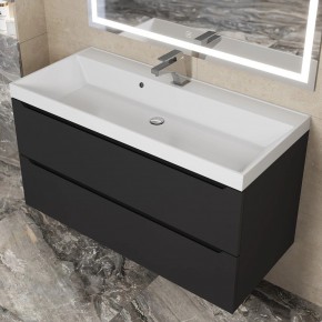 Тумба под раковину Uperwood Tanos 100 см, подвесная, черная матовая в Тавде - tavda.ok-mebel.com | фото