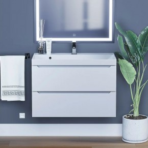 Тумба под раковину Uperwood Tanos 80 см, подвесная, белая матовая в Тавде - tavda.ok-mebel.com | фото