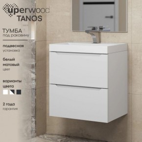 Тумба под раковину Uperwood Tanos 80 см, подвесная, белая матовая в Тавде - tavda.ok-mebel.com | фото 5