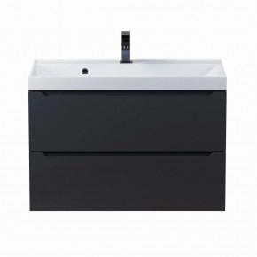 Тумба под раковину Uperwood Tanos 80 см, подвесная, черная матовая в Тавде - tavda.ok-mebel.com | фото 8