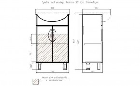 Тумба под умывальник "Элегия 50" Стандарт без ящика АЙСБЕРГ (DA2401T) в Тавде - tavda.ok-mebel.com | фото 5