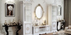 Тумба ТВ (12.301) Грация (белый/золото) в Тавде - tavda.ok-mebel.com | фото 2