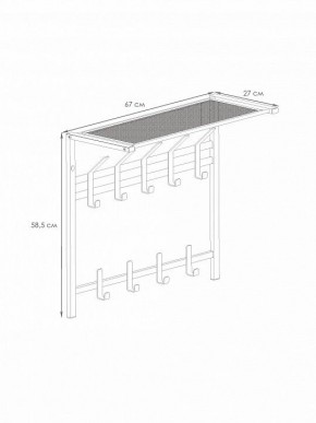 Вешалка-полка Торонто 22 в Тавде - tavda.ok-mebel.com | фото 2