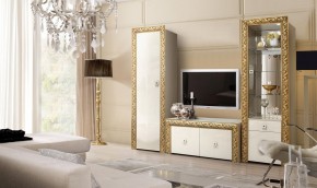 Витрина 1-ств. для посуды  Тиффани Premium слоновая кость/золото (ТФВ3-1С(П) в Тавде - tavda.ok-mebel.com | фото 2