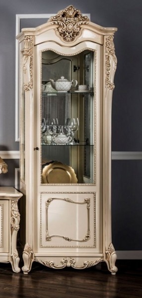 Витрина одностворчатая Джоконда (крем) в Тавде - tavda.ok-mebel.com | фото 2