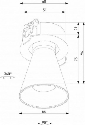 Встраиваемый светильник Elektrostandard Bell 25097/LED 8W 4000K черный в Тавде - tavda.ok-mebel.com | фото 5