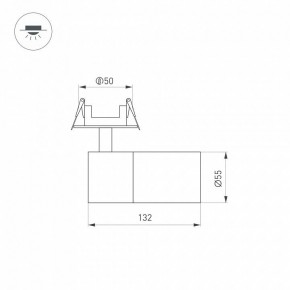 Встраиваемый светильник на штанге Arlight LGD-ARTEMIS-BUILT-FLAP-R55-12W 051797 в Тавде - tavda.ok-mebel.com | фото 3