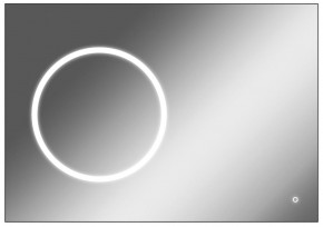 Зеркало Eclipse 100 black с подсветкой Sansa (SE1032Z) в Тавде - tavda.ok-mebel.com | фото