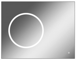 Зеркало Eclipse 90 black с подсветкой Sansa (SE1031Z) в Тавде - tavda.ok-mebel.com | фото
