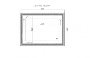 Зеркало Лондон 800х600 с подсветкой Домино (GL7019Z) в Тавде - tavda.ok-mebel.com | фото 8